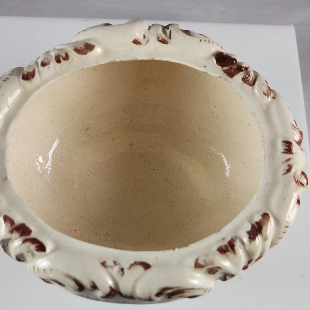 CAPODIMONTE Flowers  HH6 ITALY Lid Footed Bowl Tureen Covered Dish